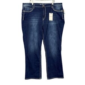 WallFlower Jeans Womens 24 Blue Amy Bootcut Legendary Fit Stretch Flawed NWT